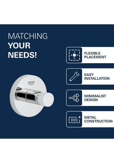Essentials Bornoz Askısı Krom Diğer