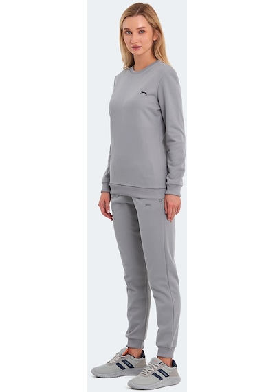 Slazenger OLINDA Kadın Cepli Gri Eşofman Takımı