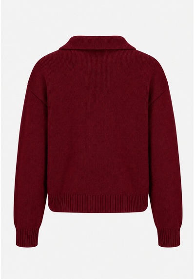 Maison Velora Kadın Bordo Basic Oversize Polo Yaka Yarım Pat Düğmeli Triko Kazak-27aj002 Bordo 923050279 Bordo Maison Velora Kadın Bordo Basic Oversize Polo Yaka Yarım Pat Düğmeli Triko Kazak-27aj002 Bordo 923050279 Bordo