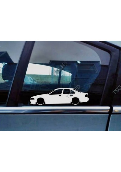 E39 M5 5-series Sedan Kelebek Cam Oto Sticker 17 Cm 2 Adet