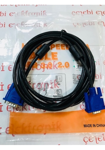 Vga 5 Mt Kablo Projeksiyon Monitör Lcd Görüntü Kablo