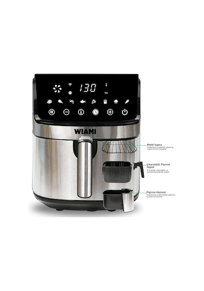 Wiami Airfryer 6.5 L V2 Akıllı Yağsız Fritöz