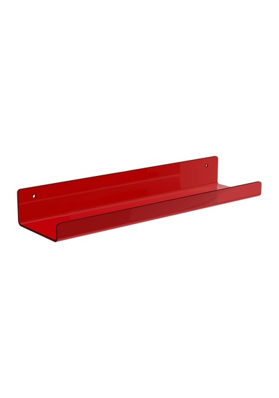 Pleksi Duvar Raf Bordo, 40cm X 10cm Diğer