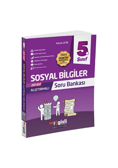 Gizli Yayınları 2025 5. Sınıf Sosyal Bilgiler Alıştırmalı Soru Bankası