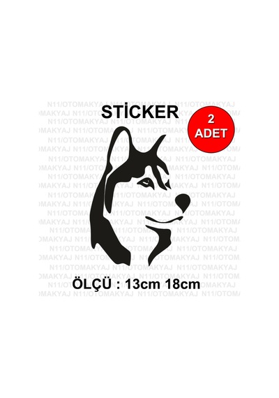 Sibirya Kurt Köpek - Araba Kask Motosiklet Laptop Taplet Sticker