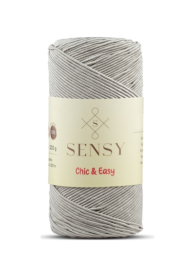Sensy Premium Chic&easy 200 Gr Supra İpi Mumlu İp Runner İpi Çanta İpi Bileklik İpi Pase İp Açık Gri