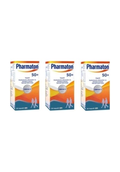 Tr 50 Plus 30 Kapsül, Omega 3 Multivitamin Ve Mineraller, 3'lü Paket