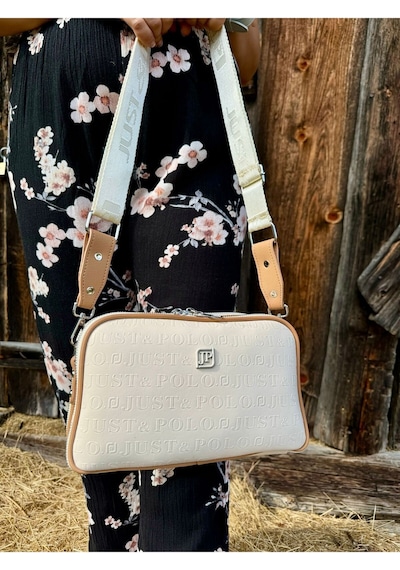 Just Polo Günlük Kombinlere Uygun Kadın Omuz Çantası 6011mh Krem Camel