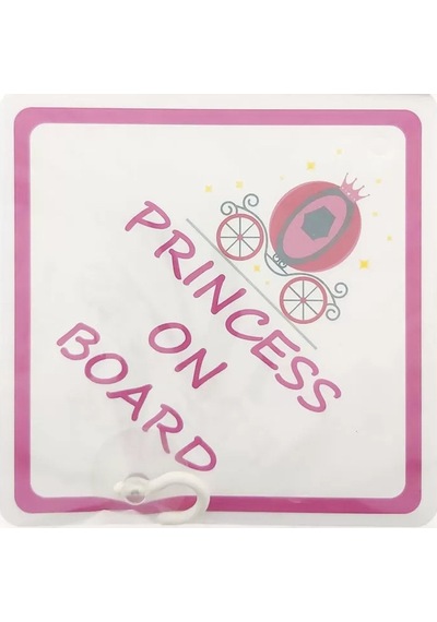 Arabada Prenses Var Vantuzlu Sticker, Pembe