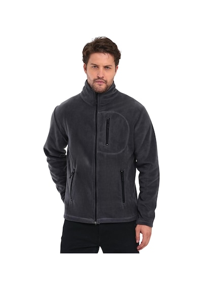 Genius Store Genıus Store Erkek Polar Tam Fermuarlı 3 Cepli Outdoor Polar Ceket Tactical Flecee Polar-gns Koyu Füme