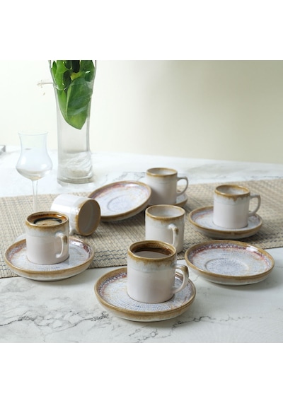 Keramika Hydra Nordic Kahve Takımı 12 Parça 6 Kişilik 21287
