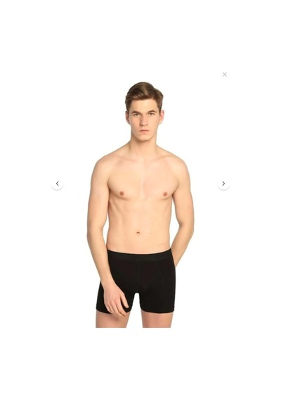 Erkek Likralı Pamuklu Elastan Boxer Siyah