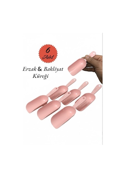 Pembe 6 Lı Erzak Ölçü Küreği Un, Şeker, Baharat, Bakliyat, Deterjan Ölçü Küreği Bakliyat Küreği Plas Diğer