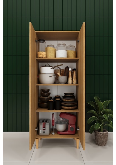 Modern 2 Kapaklı Çok Amaçlı Mutfak Banyo Dolabı %100 Mdf Erzak Kiler Dolabı Fd02 Karina