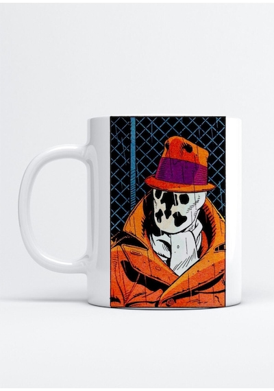 Watchmen Rorschach Baskı Porselen Kupa Bardak Beyaz