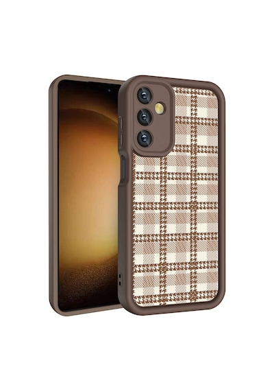 Zore Galaxy A25 Kılıf Kamera Korumalı Baskılı Arka Yüzey Ogaa Klas Kapak - Açık Kahve
