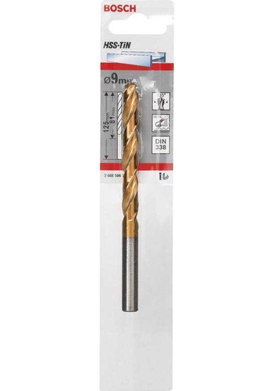 Bosch HSS Spiral Matkap Ucu Titanyum 9x125 mm - 2608596741