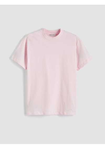 Lcw Modest Pembe Bisiklet Yaka Kadın Tişört
