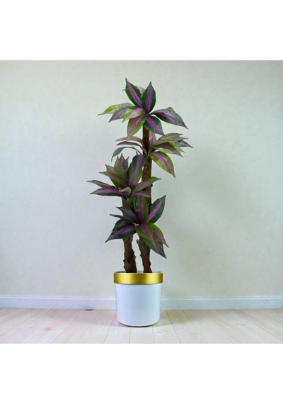 170 Cm Yapay Beyaz Gold 30x30 Dekoratif Ağaç