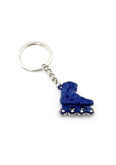 Solfera Lacivert Paten Roller Skate Döner Tekerli Metal Anahtarlık Kc001