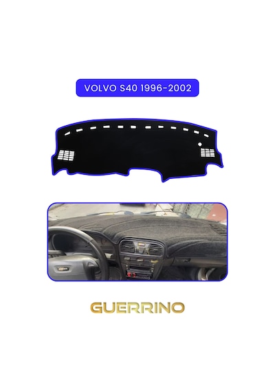 Volvo S40 1996-2002 Torpido Koruma Halısı Mavi Kenar