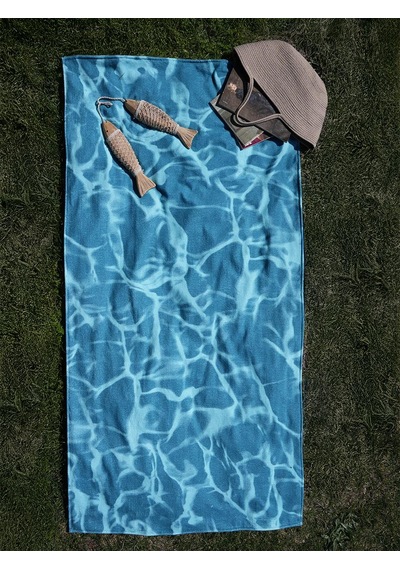Kadife 100x180 Cm Desenli Modern Plaj Havlusu Baveno Desen001
