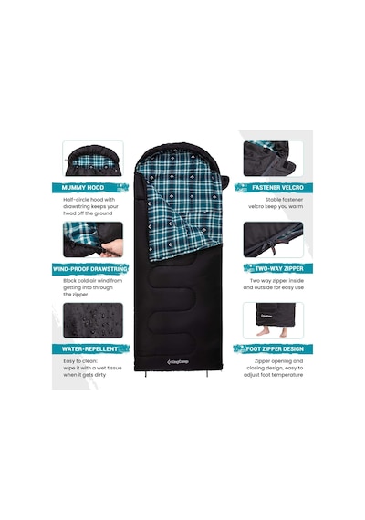 Kingcamp Cloud 300 Ultra Uyku Tulumu Black Sol F. Siyah
