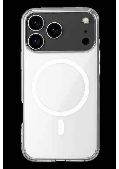 Apple İphone 17 Pro Kılıf Magneticsafe Şeffaf Silikon - Şeffaf