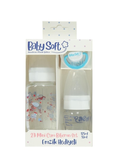 Baby Soft 2'li Mini Cam Biberon Set - Mavi