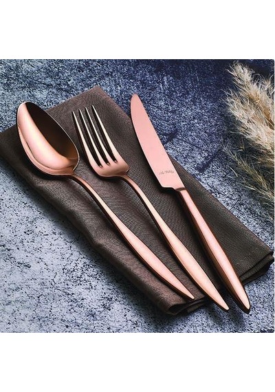 Aryıldız 24 Parça Bronz Elegant Çatal Kaşık Bıçak Gümüş