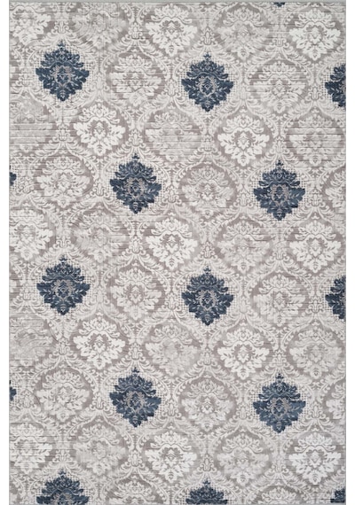Villadia Home Textile Modern Desen Emboss Baskılı Kaymaz Taban Elit Şık Dört Mevsim Yıkanabilir Halı Yolluk Oturma Salon Odası Vd1097mavi Mavi