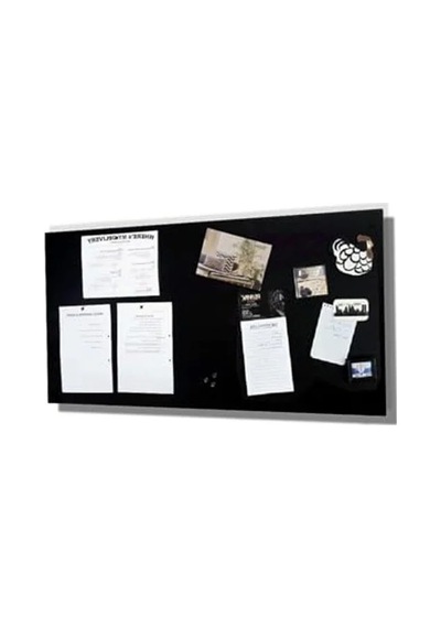 Dekoratif Metal Mıknatıslı Pano, Siyah, 30x75 Cm Magnet Panosu 1