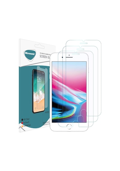 Apple iPhone Uyumlu 8 Plus Ekran Koruyucu Nano Cam 3&apos Lü Paket