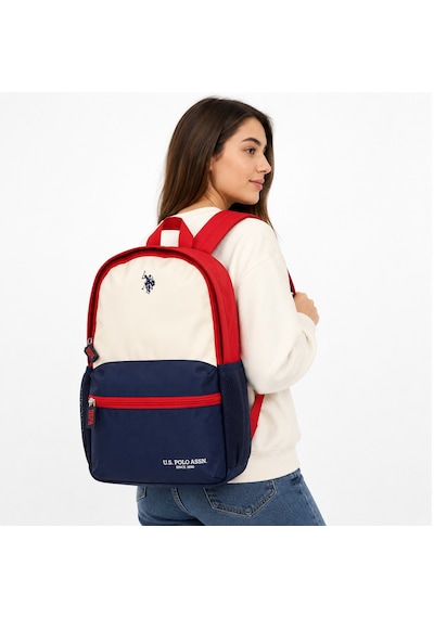 U.s. Polo Assn. Unisex Sırt Ve Okul Çantası Plcan26114 Lacivert Kırmızı Krem