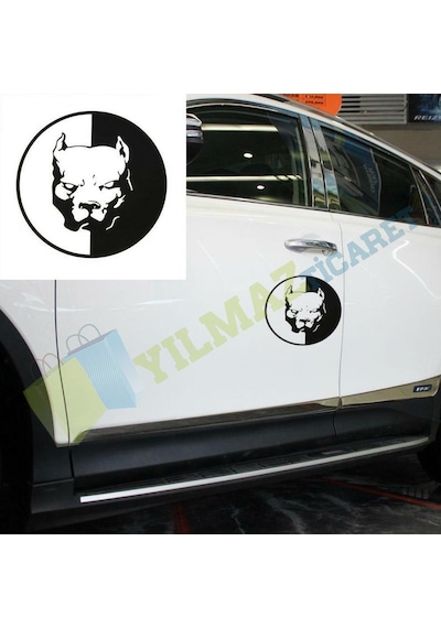 Pitbull Kafa Köpek Oto Sticker Araba Yapıştırma Etiket