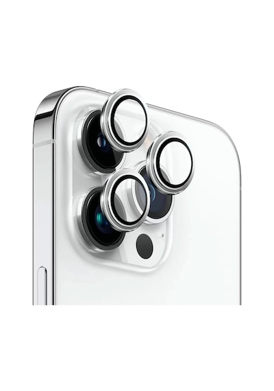 Safeus Safir Temperli Kamera Lens Koruyucu Apple Uyumlu iPhone 14 Pro Max Ve İle Beyaz