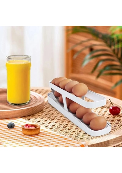 2 Katlı Otomatik Buzdolabı Yumurta Standı Yumurtalık Rafı Diğer