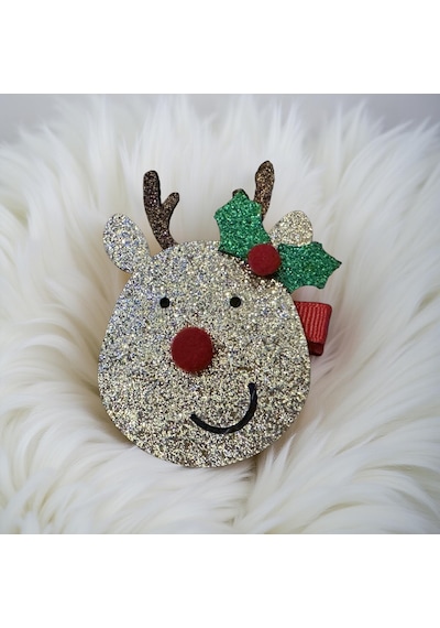 Noel Geyik 4'lü Toka Seti Christmas Hair Clip Set-210 Kırmızı