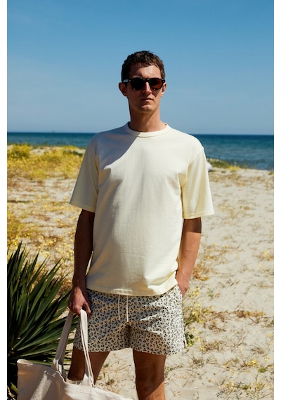 Grımelange CATWALK Erkek %100 Pamuk Regular Fit Sarı T-Shirt