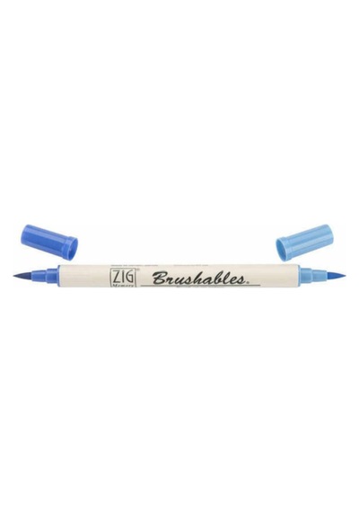 Zig Brushables 2 Renk Tonu Fırça Uçlu Marker Kalem 030 Pure   Blue