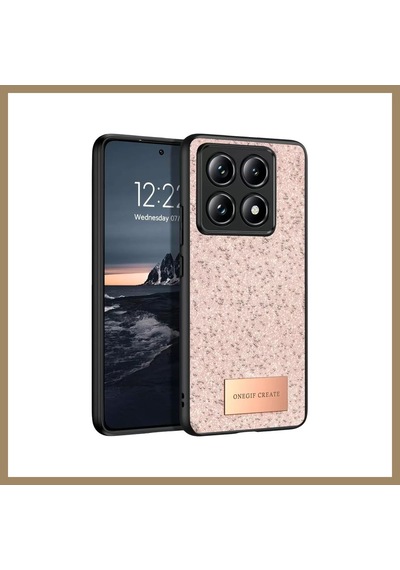 Bezos Onegif Mi 14t Pro Uyumlu Bright Simli Kapak - Pembe 22