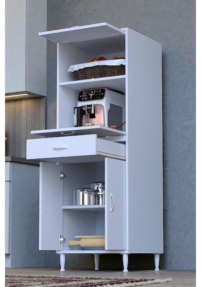 Eliusta Ora 48 Cm Derinlikte Beyaz Mutfak/kiler Dolabı 60x162,4x48 Cm 1 Çekmece 4 Kapak Modüler Dolap Beyaz Eliusta Ora 48 Cm Derinlikte Beyaz Mutfak/kiler Dolabı 60x162,4x48 Cm 1 Çekmece 4 Kapak Modüler Dolap Beyaz