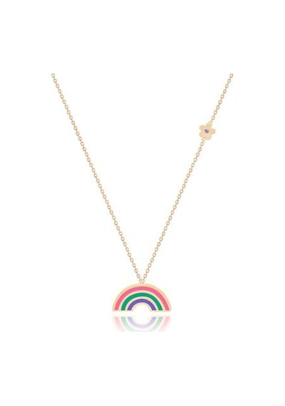 Diamond Line-Gülaylar - Yeşil Altın 14 Ayar Gökkuşağı Kolye Çocuk