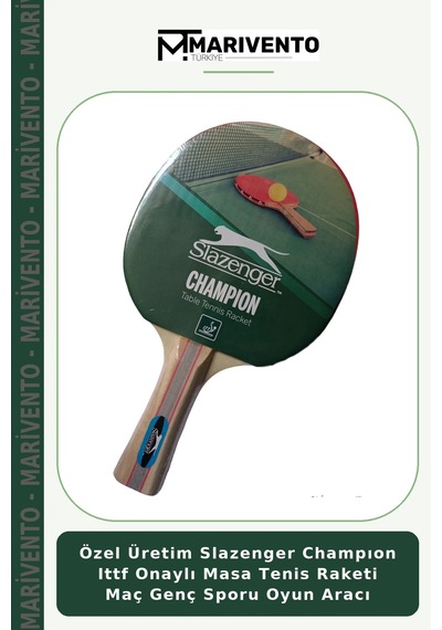 Özel Üretim Slazenger Champıon Ittf Onaylı Masa Tenis Raketi Maç Genç Sporu Oyun Aracı