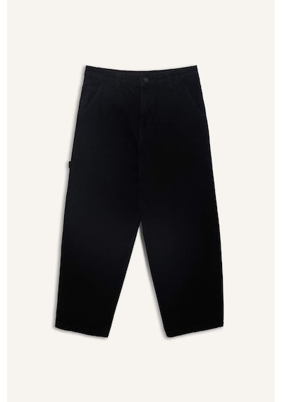 DeFacto %100 Pamuk Skater Fit Geniş Kalıp Yüksek Bel Geniş Paça Siyah Jean Pantolon F3926AX25SMNM40 DeFacto %100 Pamuk Skater Fit Geniş Kalıp Yüksek Bel Geniş Paça Siyah Jean Pantolon F3926AX25SMNM40