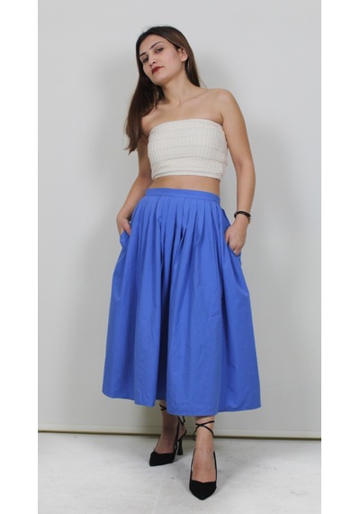 Meissa Fashion Mavi Midi etek