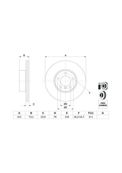 Bmw 4 F36 420d 2.0 2014-2021 Bosch Ön Disk 2 Adet