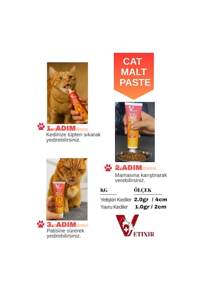 Tüy Dökülme Engelleyici Malt Paste Tüy Yumağı Ve Kusma Önleyici Multivitamin Kedi Malt Macun 100 Gr