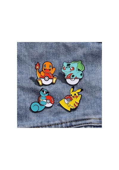 Pokemon Kadın Broş, Çocuk Broş, İğneli Broş Klipsli Broş Yaka Broşu Çeket Yaka İğnesi, Mineli B270