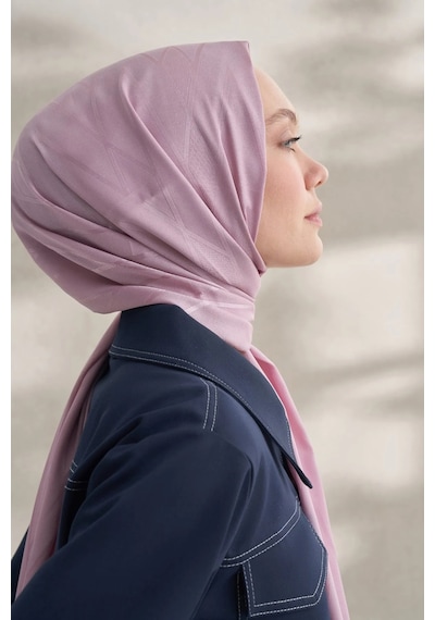 Armanda Krep Jakar Prizma Desen Şal - 70 X 190 Pudra